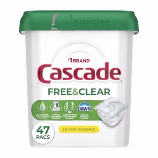 Cascade Free & Clear Dishwasher Pods