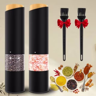 Electric Salt and Pepper Grinder Set