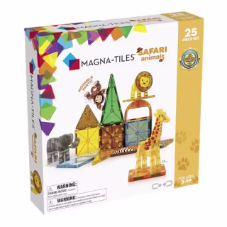 Magna-Tiles Safari Animals 25-Piece Magnetic Construction Set