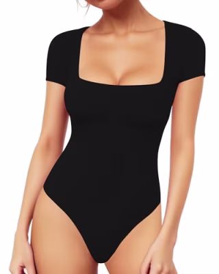 Mangopop Square Neck Bodysuit