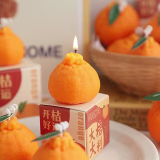 Loaengo Mini Fruit Scented Candles, Orange