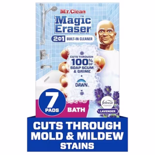 Mr. Clean Magic Eraser 2 in 1 Bathroom Cleaning Sponge (Pack of 7)