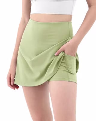 ODODOS Women's Athletic Tennis Skorts with Pockets Built-in Shorts