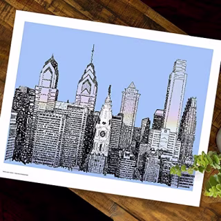 Philadelphia Skyline Word Art