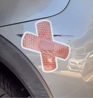 STICKY DUDE - Band Aid Cool Funny Car Dent Stickers