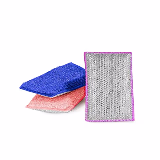 Smart Design Non-Scratch Scrub Sponge with Bamboo Odorless Rayon Fiber