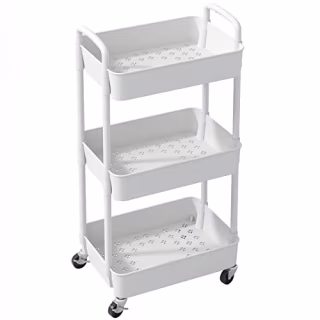 Sywhitta 3-Tier Plastic Rolling Utility Cart