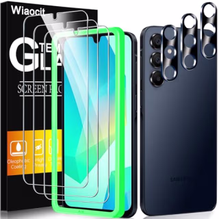 Wiaocit 3 Pack Tempered Glass Screen Protector for Samsung Galaxy