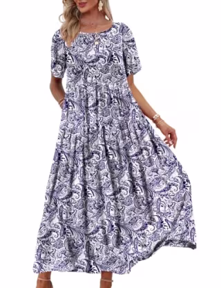 Yesno Swing Maxi Dress with Pockets