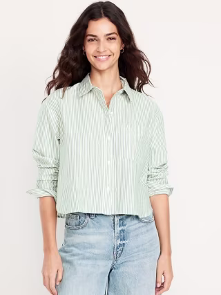 Old Navy Oxford Crop Shirt