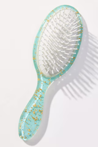 Anthropologie Gold Leaf Hair Brush