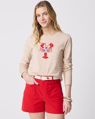J.Crew Factory Lobster Teddie Sweater