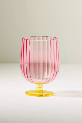 Anthropologie Raquel Scallop Acrylic Goblets