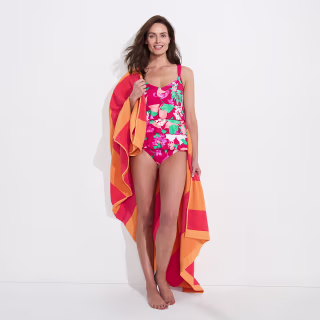 Lands' End Ruffle Fauxkini One-Piece Swimsuit