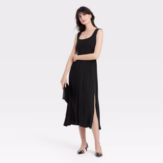 A New Day Knit Ballet Midi Shift Dress
