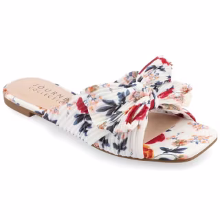 Journee Women's Serlina Tru Comfort Bow Slide Sandals