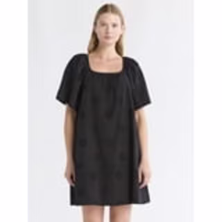 Free Assembly Square Neck Eyelet Mini Dress