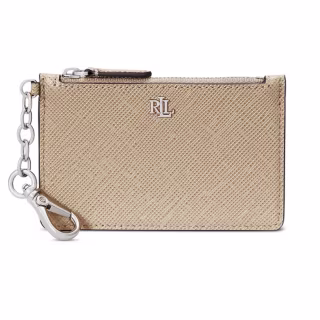 Lauren Ralph Lauren Textured Leather Zip Card Case