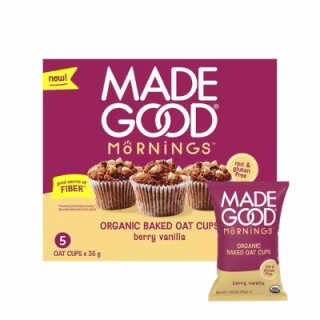 MadeGood Snack Bars Berry Vanilla Oat Cups