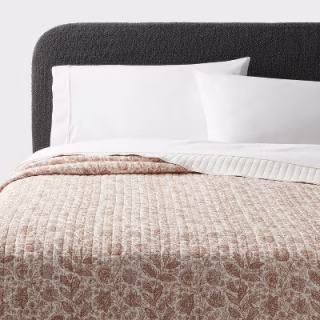 Threshold Printed Cotton Voile Tonal Floral Quilt