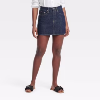 Universal Thread Women's Mid-Rise Denim Mini Skirt