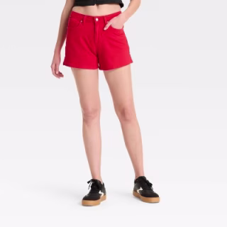 Wild Fable Mid-Rise Midi Denim Shorts