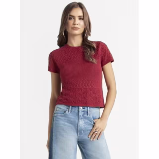 Jessica Simpson Alicia Crochet Tee