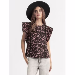 Jessica Simpson Bowie Sleeveless Ruffle Blouse