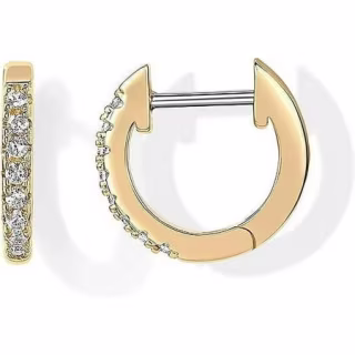 Pavoi Womens 14K Yellow Gold-Plated-Base Cubic Zirconia Cuff Earring