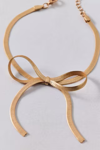 Urban Outfitters Draped Bow Chain Anklet