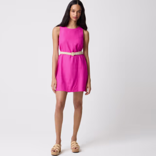 J.Crew Factory Linen-Blend Mini Dress