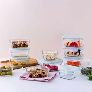 Glasslock Food Storage Container Set with Lids (24 Piece)