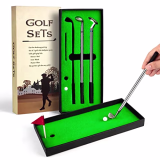 Juboury Mini Desktop Golf Pen Gift Set