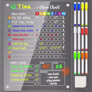 PigPotParty Acrylic Magnetic Chore Chart