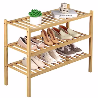 Romguar 3-Tier Bamboo Shoe Rack
