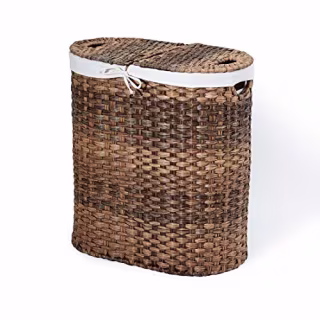 Seville Classics Handwoven Oval Laundry Hamper