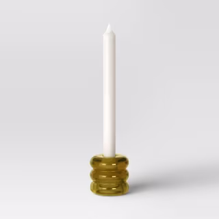 Room Essentials Bubble Glass Taper Candle Holder Set (4 Piece)