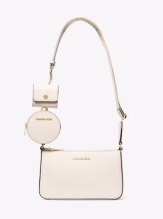 Jet Set Saffiano Leather Crossbody Bag with Case for Apple Airpods Pro