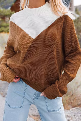 Cupshe Autumn Colorblock Sweater