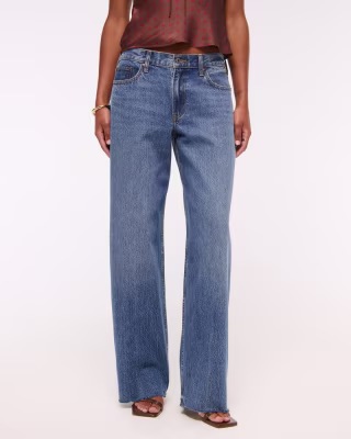 Abercrombie & Fitch Curve Love Low Rise Ultra Loose Jean