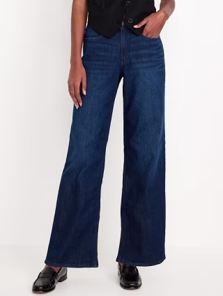 High-waisted Wow Wide-leg Jeans