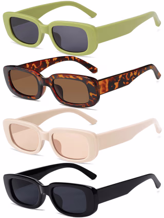 Tskestvy 4 Pieces Retro Vintage Sunglasses