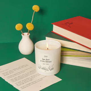 Literie Late Fees at the Library Candle