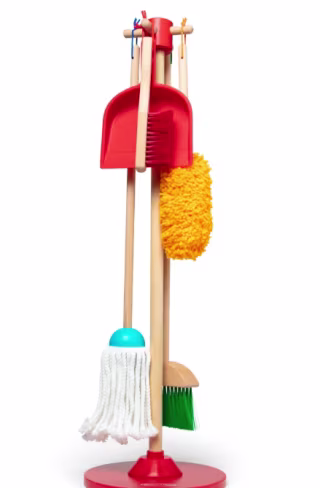 Melissa & Doug Dust! Sweep! Mop! Pretend Play Preschool Cleaning Set