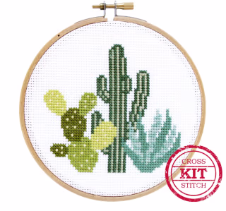 Desert Cacti DIY Cross Stitch Kit