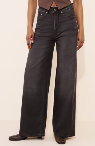 Nuuly Hepburn Relaxed Wide-Leg High-Rise Jeans