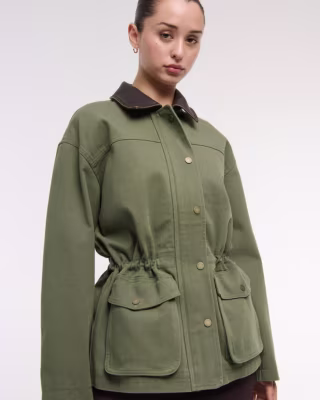 Abercrombie & Fitch Cinched Waist Workwear Jacket
