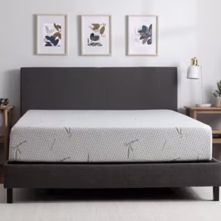 Tulo Bamboo Medium Plush Green Tea Memory Foam Mattress (10 Inch)