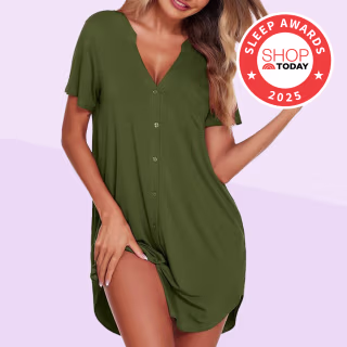 Ekouaer Button Down Nightgown