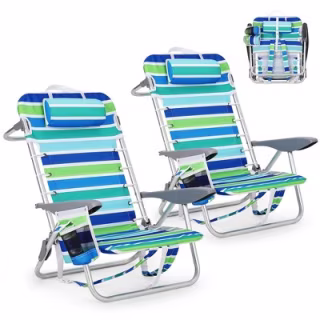 Garvee Portable Backpack Beach Chairs for Adults (Set of 2)